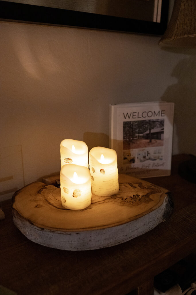 Pinetop Cabin Rental Candle Decoration